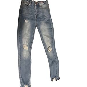 Celebrity Pink The Spice High Rise Skinny Distressed Jeans Blue 3/26 CJ22746W04